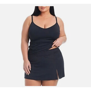 Bleu by Rod Beattie Plus Size 18W Kore Scoop-Neck Tank Top Size 18W Black 15148